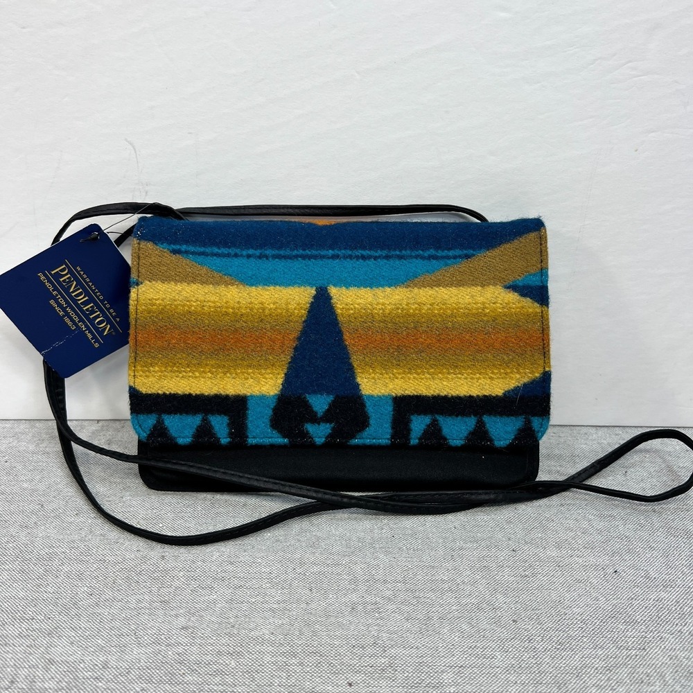 Pendleton‎ Aztec Wool Crossbody Wallet with Strap Organizer Purse NWT!
